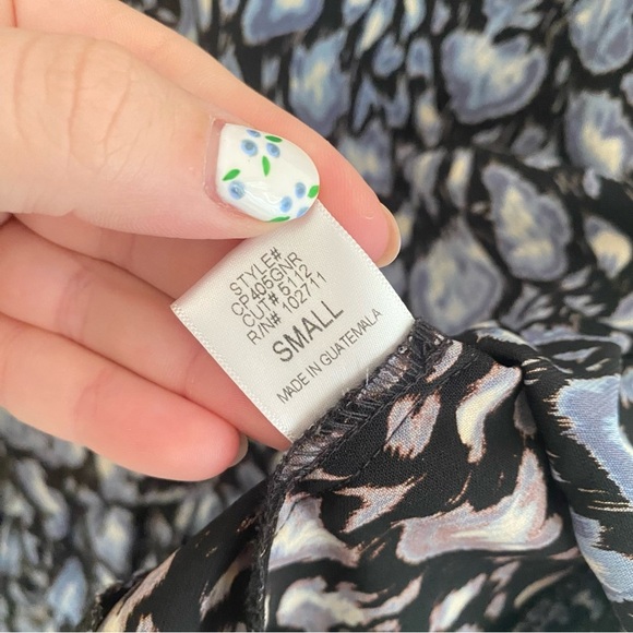 Harlowe & Graham Monochrome Patterned Blouse - Picture 5 of 5